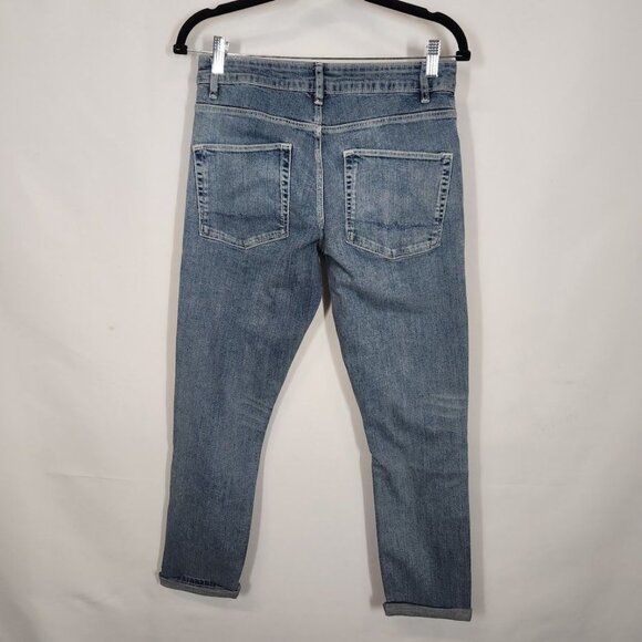 NWT ASOS DESIGN stretch slim jeans‎ in mid wash blue with rips Size 29x30 - Picture 4 of 7